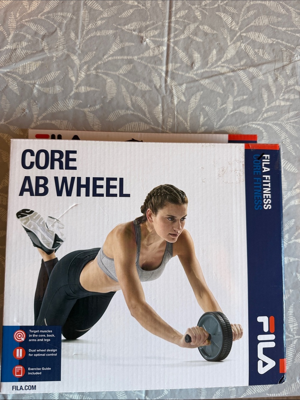 FILA Core Ab Wheel in Gray and Black